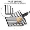 PUPTECK Fast Sifting Cat Litter Scoop - Long Handle Metal