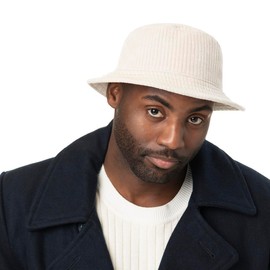 Stetson Jersey Cord Bucket Fabric Hat Fishing Hat Sun Hat Fishing Hat Cord Hat Women / Men - Made in the EU with Lining Spring Summer Autumn Winter, cream white