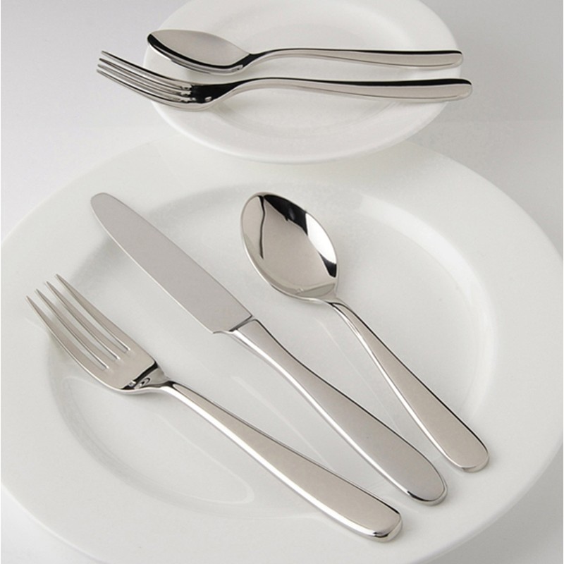 Fortessa Grand City 18/10 Stainless Steel Flatware Bouillon Spoon, Set
