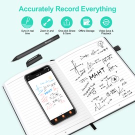 Yuan Smart Pen and Notebook - Smartpen Writing Set, Digital Smart pens for Note Taking, Real-time Sync for Digitizing, Storing, and Sharing Paper Notes, Compatible with ipad, iPhone and Android Smartphone