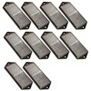 Clear Large Rectangle Front White Reflector Pack of 10 Trailer