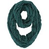 Green Winter Bubble Knit Infinity Circle Scarf