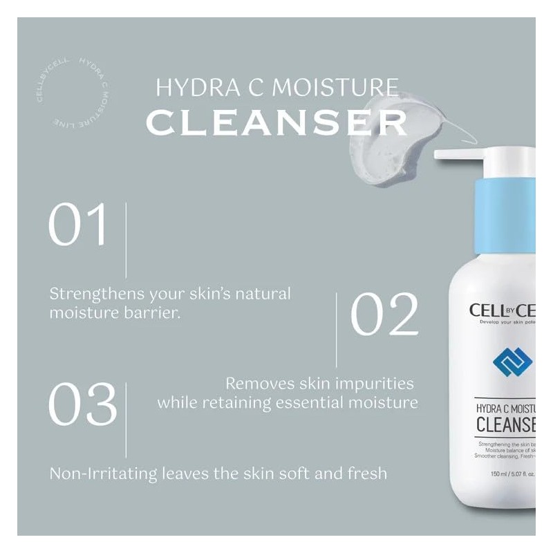 Hydra C Moisture Cleanser | Hydrating Liquid To Foam Cleanser