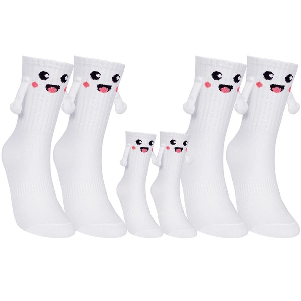COZYMATE Hand Holding Socks Magnet 3 Pairs Family Matching Novelty
