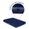 Colchón Inflable Queen Azul Cama De Aire Camping