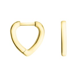 SOFIA MILANI - Women's Earrings 925 Silver - Gold Plated - Heart Creole - E1493