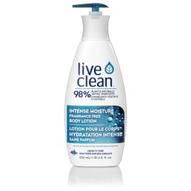 Live Clean Intense Moisture Fragrance Free Body Lotion, 18 Fl Oz
