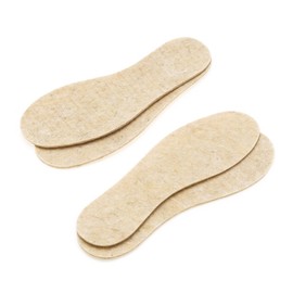LAMBAA Felt Insoles Pack of 2 Beige 9 Men Warm