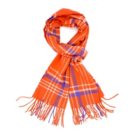 Achillea Soft & Warm Tartan Plaid Checked Cashmere Feel Winter Scarf Unisex (Orange Tartan)