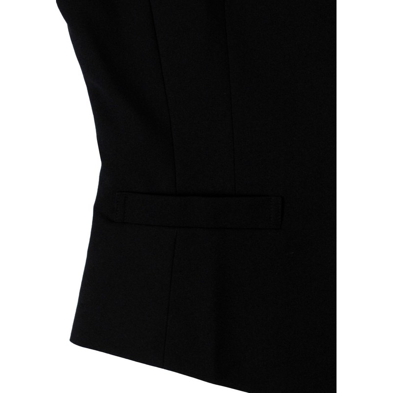 Arbe AS8064-10 Women's Black Collarless Formal Cafe Bar Vest Women's
