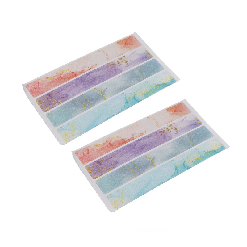 24pcs Bathroom Non Slip Strips Colorful Firm Sticking Waterproof Rubber