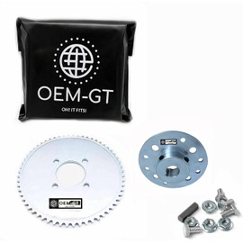 OEM-GT Rear Sprocket and Hub Set, 60 Tooth, 35 Chain, 1" Axle OD, for Mini Bike/Go Kart
