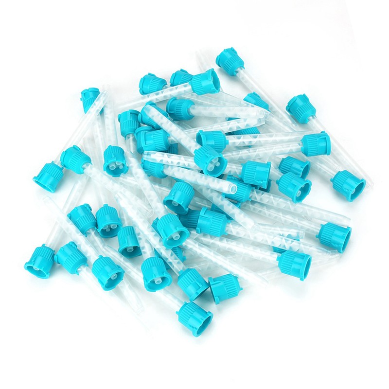 50PCS Disposable Dental Intraoral Mixing Tips Silicone Rubber Mix Propotion