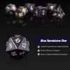 Blue Sandstone Gemstone DND Dice Set,DNDND Full Set D&D Dice
