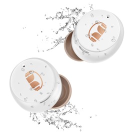 Monster N-Lite 200 AirLinks Wireless Earbuds, Bluetooth 5.0 Headphones, Built-in Mic for Clear Calls, Immersive Bass Sound, IPX5 Water Resistant Design for Sports，White