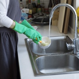 2 Pares de Guantes de lavado de platos,Guantes de Goma Reutilizables Para Limpieza,cocina antideslizantes para lavandería, cocina, jardinería, impermeables, guantes para el hogar (Extra Grande)