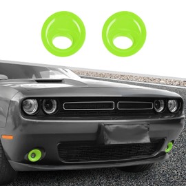 Voodonala for Challenger Front Foglights Fog Lights Lamps Protection Covers Trim Fit for 2015-2024+ Dodge Challenger Exterior Accessories, ABS Green 2pcs
