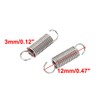 sourcing map 0.4mmx3x12mm 304 Stainless Steel Dual Hook Small Tension