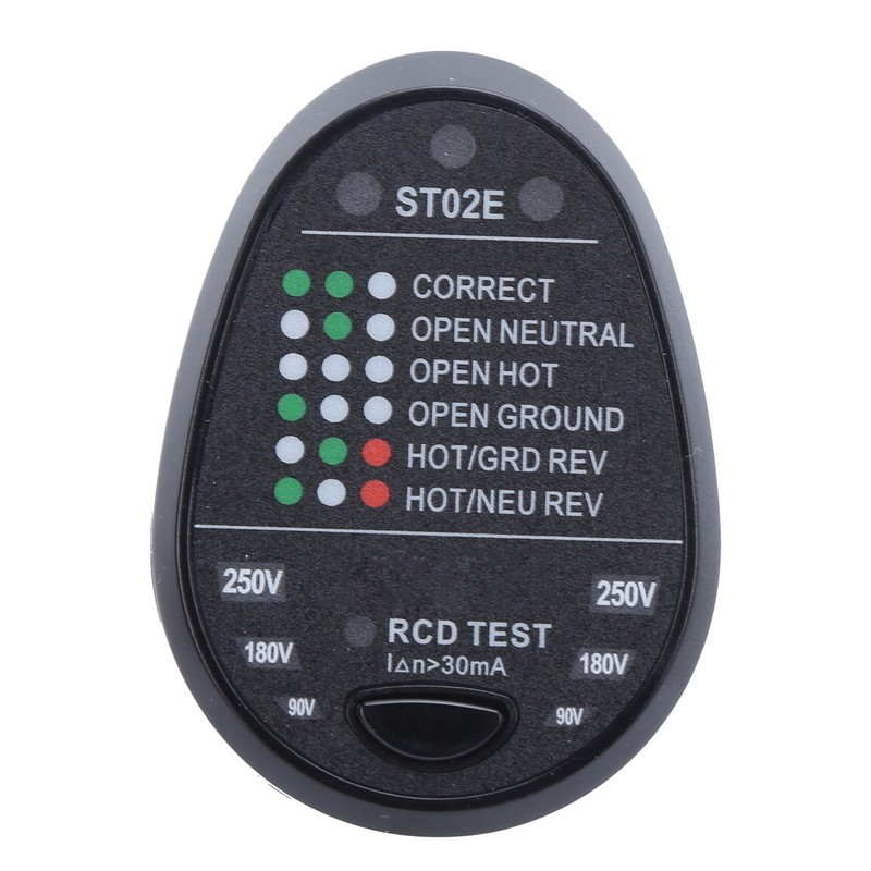 ST02E Socket Tester with LED Display Power Polarity Detector for