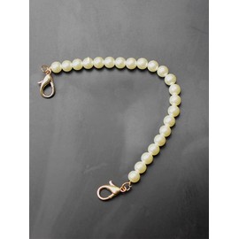 Faux Pearl Decorated Bag Strap, Plastic Beaded Bag Strap for Women & Girls, Casual Trendy Versatile High-quality Daily Bag Strap for Daily Use - Color: White, Size: one-size