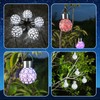 U-Vathing Solar Garden Lights Outdoor, Glass Globe Hanging Lights, 6-Pack,