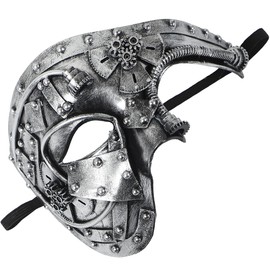 [TKY] Venetian Mask, Mask, Cosplay, Event, Masquerade, Disguise, Theater, Phantom of the Opera (Silver)