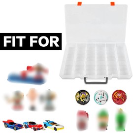 Case Compatible with Akedo Ultimate Arcade Warriors Starter Collector Bundle Pack, Toys Storage Holder Container for Mini Battling Action Figures Playset & for Battle Arena Controller-Box Only (White)