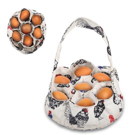 1Pcs Egg Bag Egg Basket Mini Egg Collecting Basket Egg Gathering Basket with 7 Pouches for Fresh Eggs Collecting Eggs Holder Bags for Chicken Hen Duck Goose Eggs Farmhouse Henhouse Garden