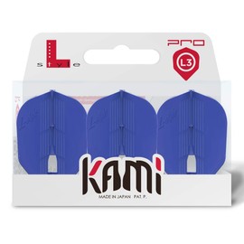 L-Style Dart Flights: L3 Pro Kami Small Standard Shape - Ultra Flexible - for Soft Tip and Steel Tip Darts - Blue