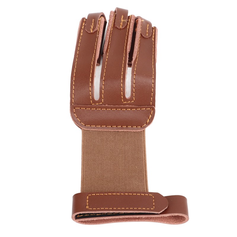 Archery Glove Cowhide Protective 3 Finger Guard Finger Tab Glove