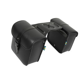 ACROPIX Pair Universal Motorcycle Saddlebag Side Tool Bags Cycling Luggage Bag Quick Release Buckles Black 10.24"x4.33"x9.45" Car Parts