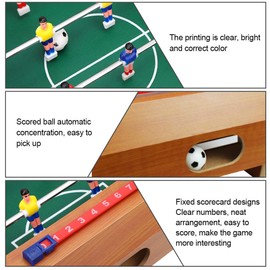 Table Soccer Game for Kids, Portable Educational Table Top Foosball Game with Ball and Score Keeper, Mini Foosball Table for Adults and Kids, 360 Degree Rotation, Easy to Store