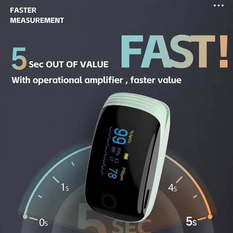 Finger Pulse Oximeter, Fingertip Blood Oxygen Saturation with Pulse Monitor,