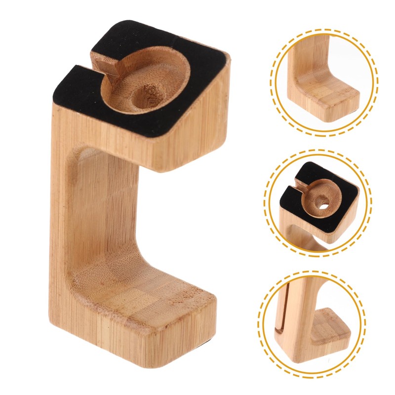LALAFINA 1Pc Bamboo Smart Watch Charging Stand Durable Lightweight Charging