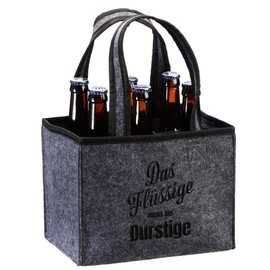 Cepewa Bottle Carrier Felt The Liquid Must Have Bottle Bag Men's Handbag for 6 Bottles 0.33 L or 0.5 L