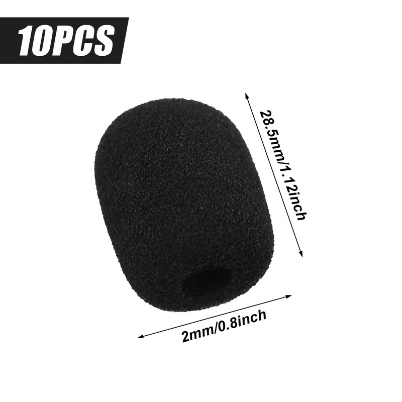 10 Packs Headset Microphone Foam Cover,Microphone Cover,Pop Filter, Foam Microphone