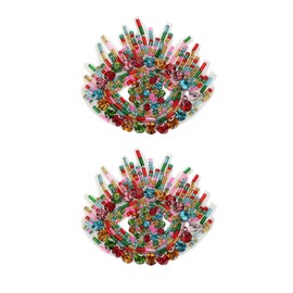 PATIKIL Evil Eyes Rhinestone Patches, 2 Pcs Evil Eyes Patches Sew on Applique Patches Rhinestone Applique Glitter Crystal Patches for Shoes Clothes Pants Bags Hats Shirts, Multicolor