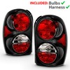 AmeriLite Black Replacement Brake Tail Lights Set For 02-07 Jeep