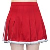 Danzcue Falda plisada de animadora para adulto, Escarlata/Blanco, L