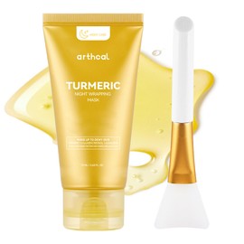 Turmeric Night Wrapping Mask with Hydrolyzed Collagen | Hydrating, Firming & Brightening Facial Mask | Nourishes Skin, Refines Skin Texture, Enhances Elasticity | 75ml