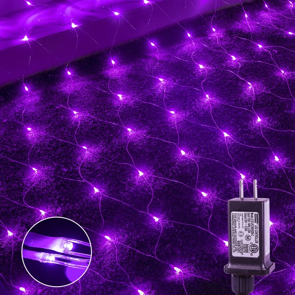 woohaha Outdoor Christmas Net Lights, 9.8FTx6.6FT 192 LED Fairy String