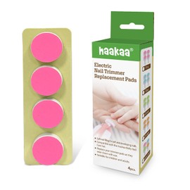 haakaa Electric Nail Trimmer Replacement Pads Baby Nail Trimmer Heads Compatible with All haakaa Nail Trimmers, Suitable for 0-3 Months, Pink