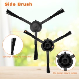 13 Pcs Accessories Kit for Dreame D9 Max Gen 2 / D10s / D10s Pro Robot Vacuum, 1 Main Brush 4 Side Brushes 4 HEPA Filters 4 Mop Cloth