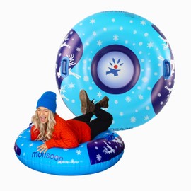 monsoon [Glider] Luxury Snow Tubes for Sledding Heavy Duty Sleds with Handles for Adults - 2-Pack
