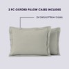 Pizuna Luxurious Cotton Oxford King Size Pillowcases 2 Pack Silver