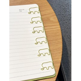 Daxtril Cute Elephant Shaped Paper Clips Bookmarks, Funny Office Supplies Elephant Gifts for Women Men Coworkers Teachers Students, Mother Day Gift, Gold 60 PCS