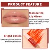 AWCCXMYM 6PCS Nude Lip Gloss Set Shine Glossy Plumping Clear