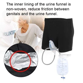 Urine Bag Pants, Catheter Urine Bag Storage, Mens Wearable Urinal Leg Bag Urinal System with Urine Collector Pee Holder Portable Leak Proof Leg Pee Catheter Holder Prevent Embarrassing for Elder