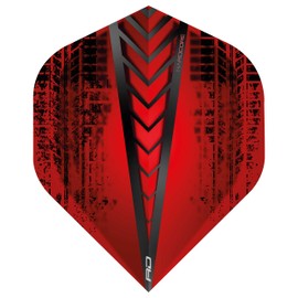 Hardcore Radical Red Extra Thick Standard Dart Flights - 4 sets Per Pack (12 Dart Flights in total)