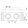 Wiska 10109900 COMBI 206 BK 3xWAGO 221-413 Junction Box, 85x49x51mm,